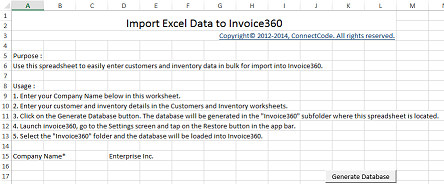 excel invoice generator